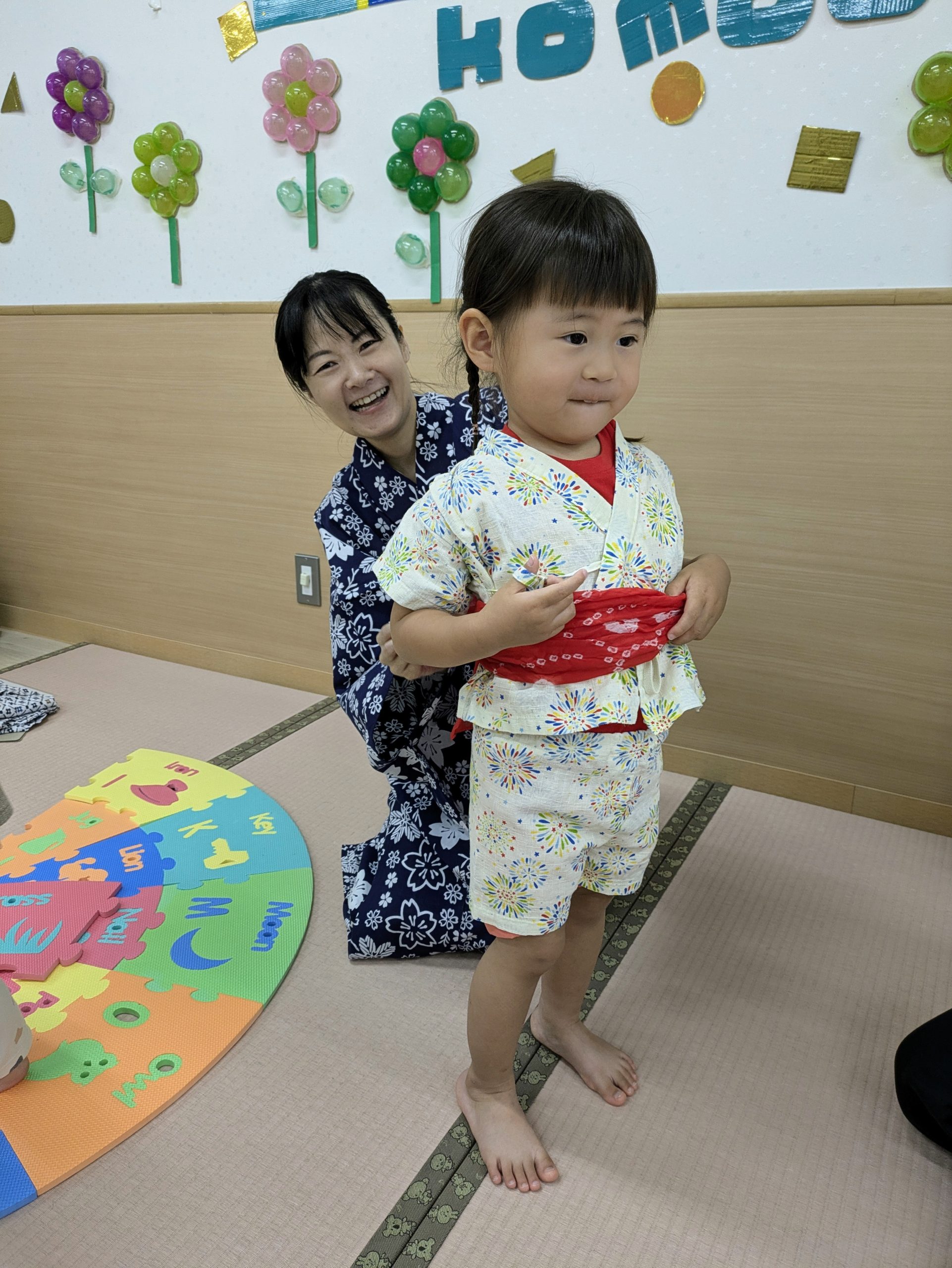 ★夏が来る前に！こども浴衣の着せ方＆浴衣で手遊び♪★を開催しました！（komodo）
